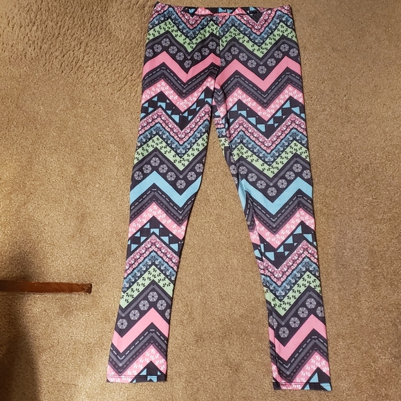 Sugar High Geometric Patterned Leggings Sz Large - Picture 4 of 6